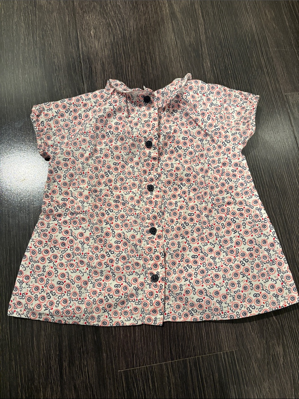 Petit Bateau button down back dress 100% cotton - Picture 4 of 5